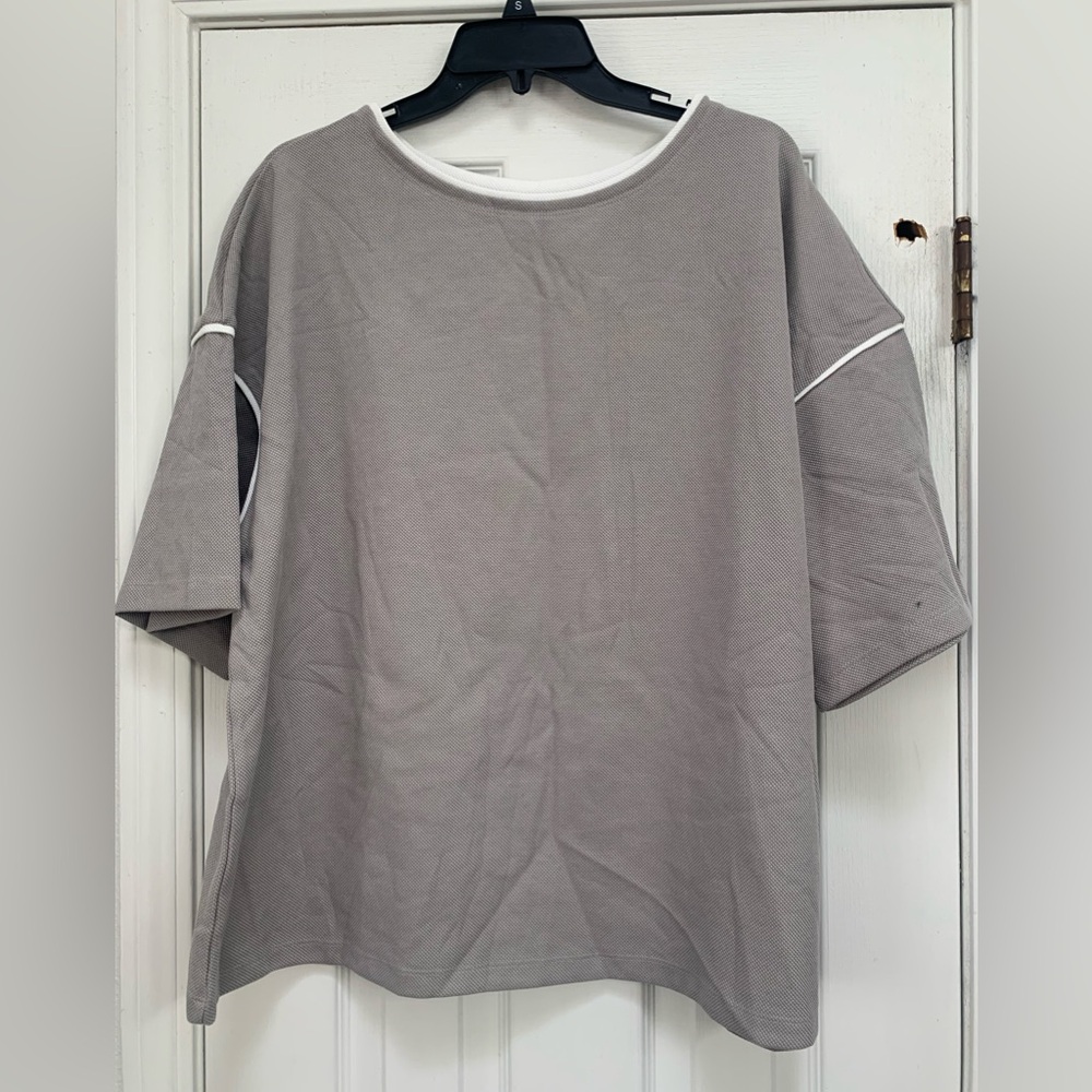 **Gray Oversized T-Shirt 2XL